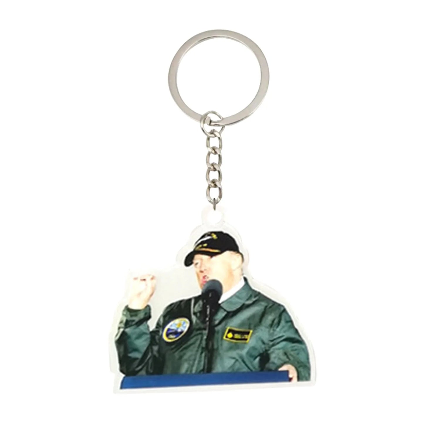 Trump Mug Shot - Donald Trump Mug Shot - Never Surrender Key Ring Humor Funny Political Graphic Acrylic Key Chain Fans Gift - MyConservativeMugs