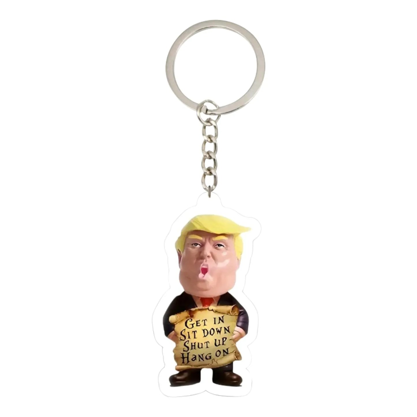 Trump Mug Shot - Donald Trump Mug Shot - Never Surrender Key Ring Humor Funny Political Graphic Acrylic Key Chain Fans Gift - MyConservativeMugs