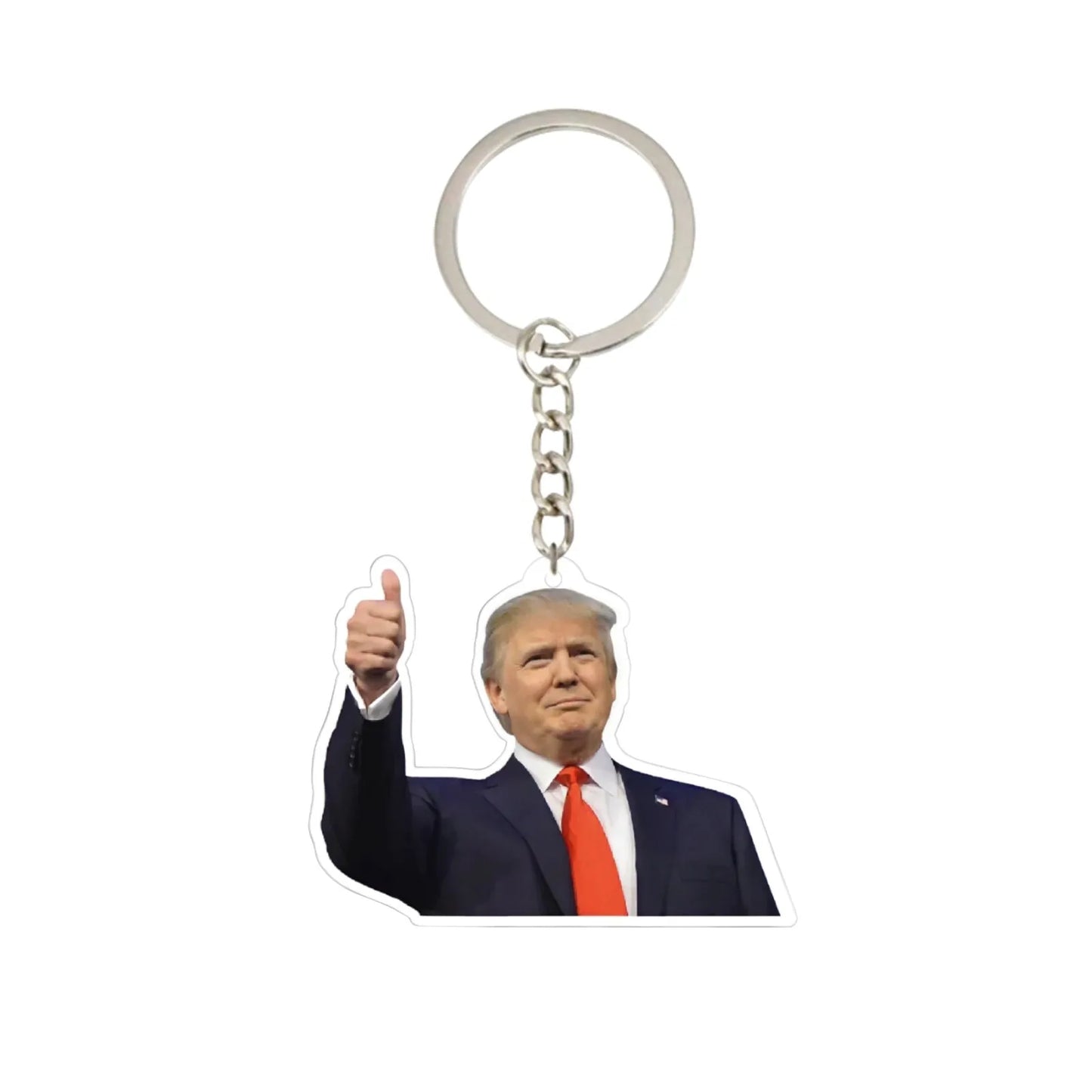 Trump Mug Shot - Donald Trump Mug Shot - Never Surrender Key Ring Humor Funny Political Graphic Acrylic Key Chain Fans Gift - MyConservativeMugs