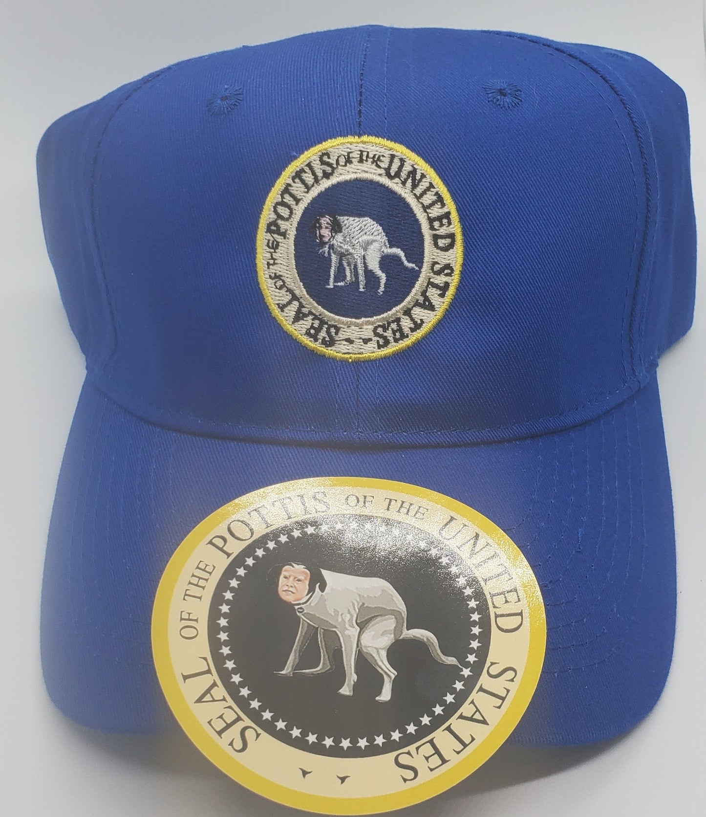 POTTIS BLUE HAT w/Seal Sticker - myconservativemugs.com