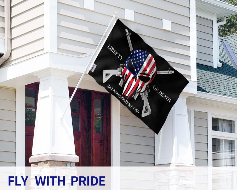 Liberty or Death 2nd Amendment 1789 3×5 Flag - myconservativemugs.com