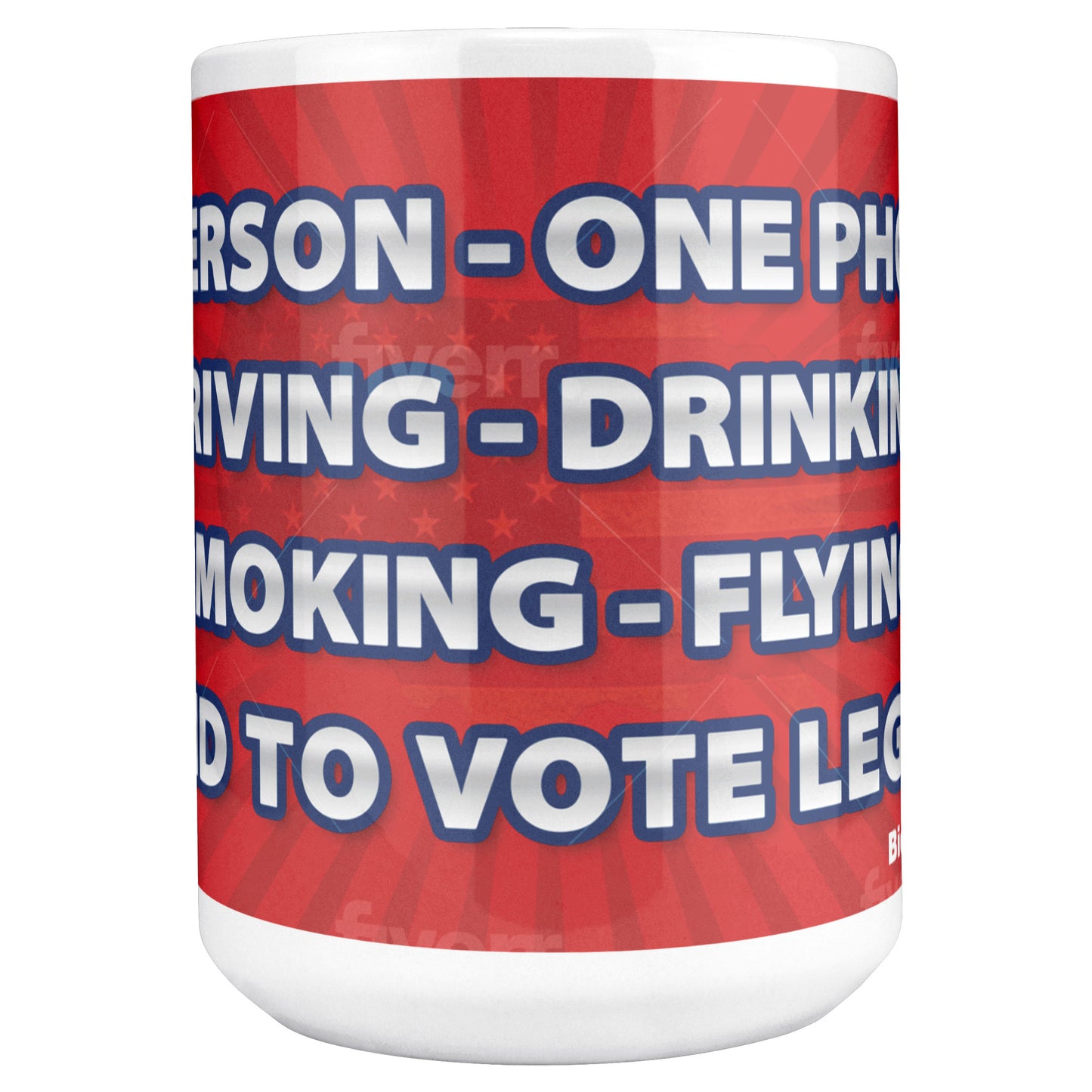 ONE PERSON One Vote 1 Photo ID - myconservativemugs.com