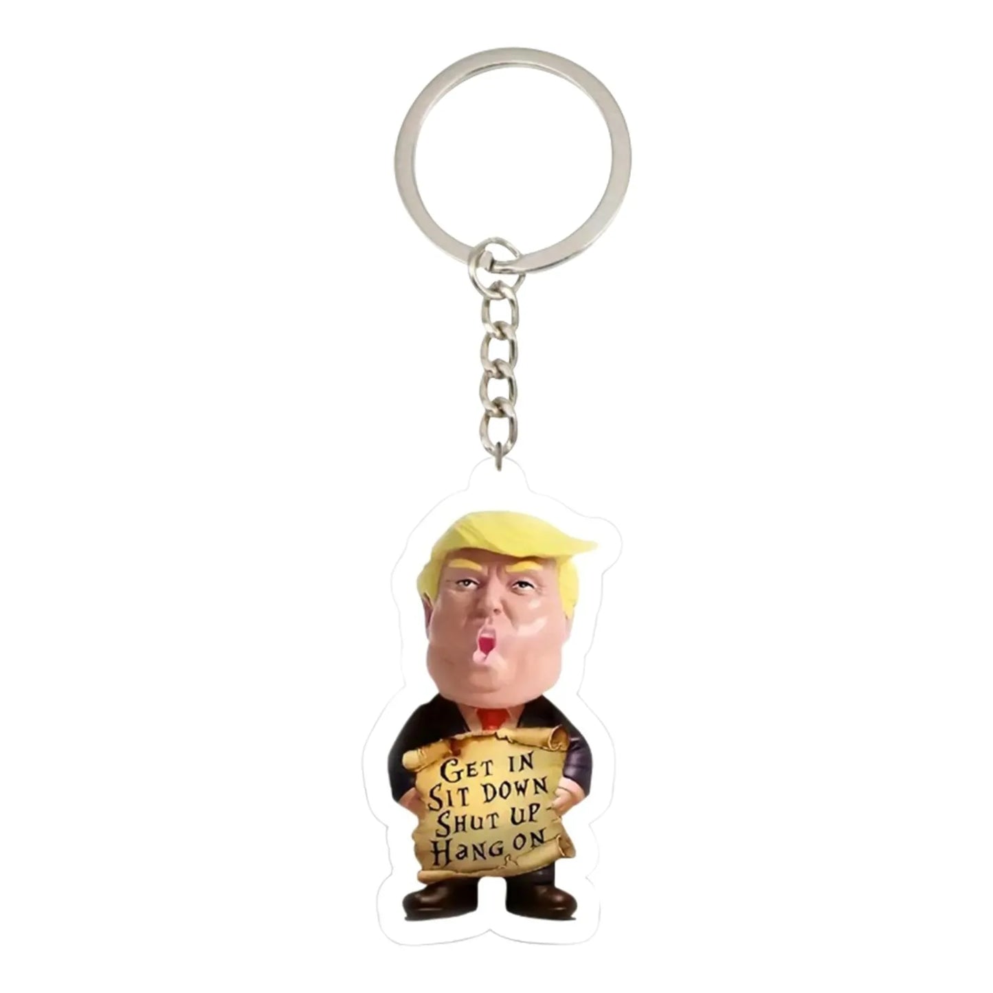 Trump Mug Shot - Donald Trump Mug Shot - Never Surrender Key Ring Humor Funny Political Graphic Acrylic Key Chain Fans Gift ﻿