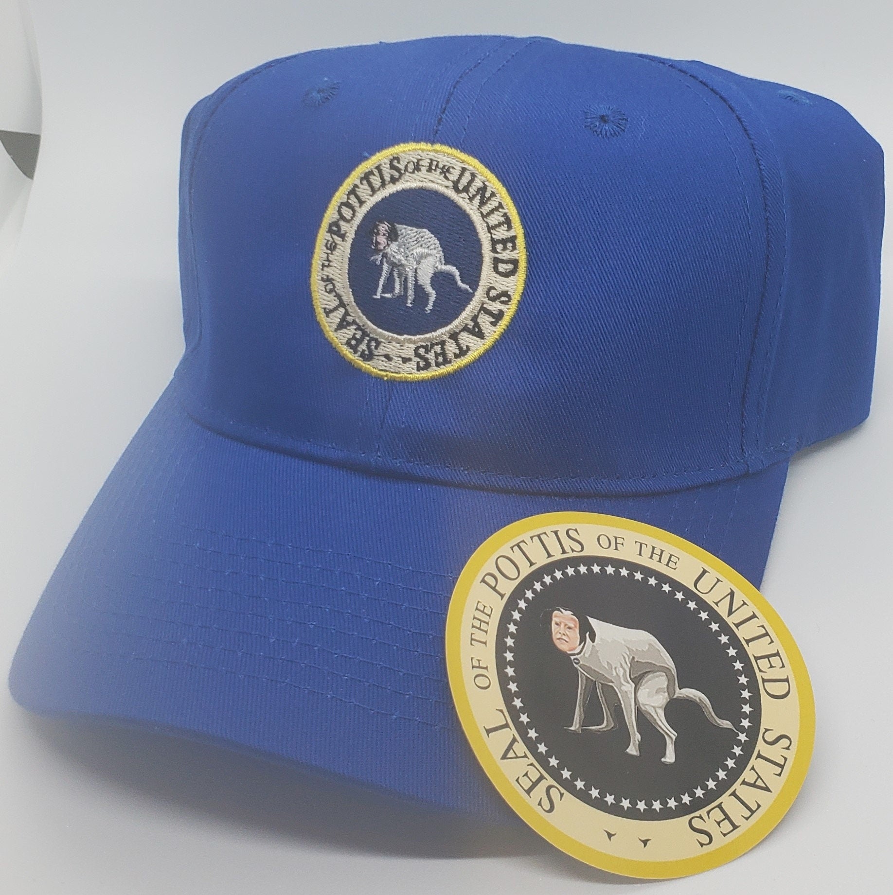 POTTIS BLUE HAT w/Seal Sticker - myconservativemugs.com